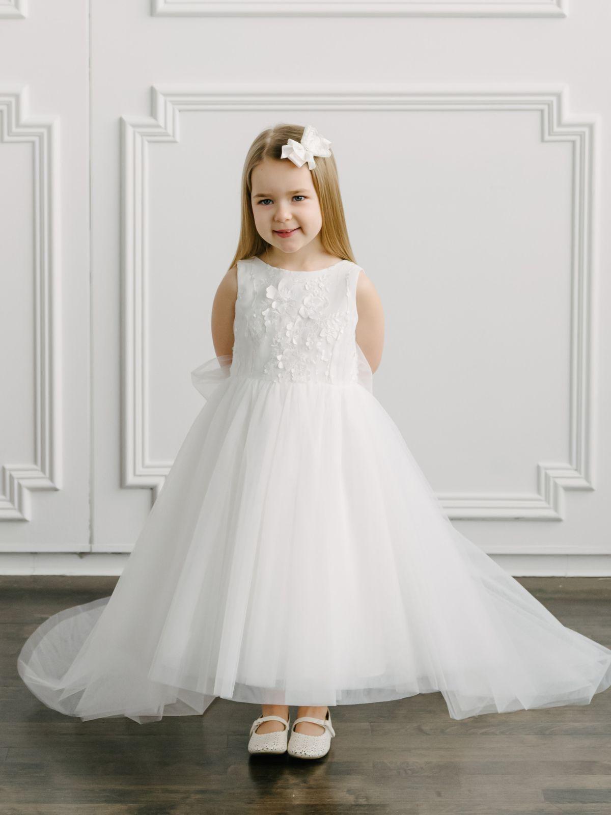 Flower Girls White Dress Princess Wear in New Jersey