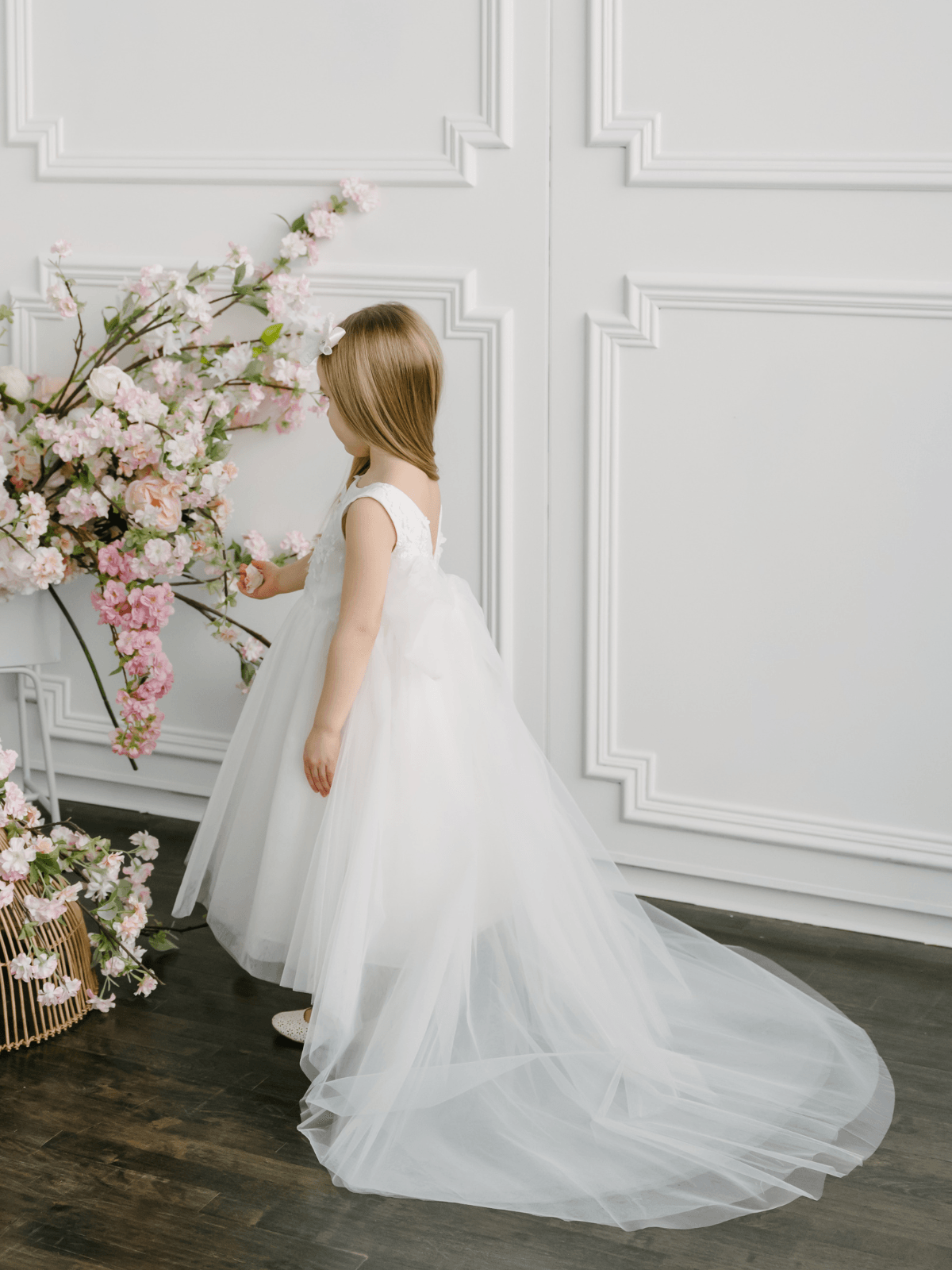 First Communion Communion Dresses Flower Girl Wedding White Dress Baby Baptism Dress