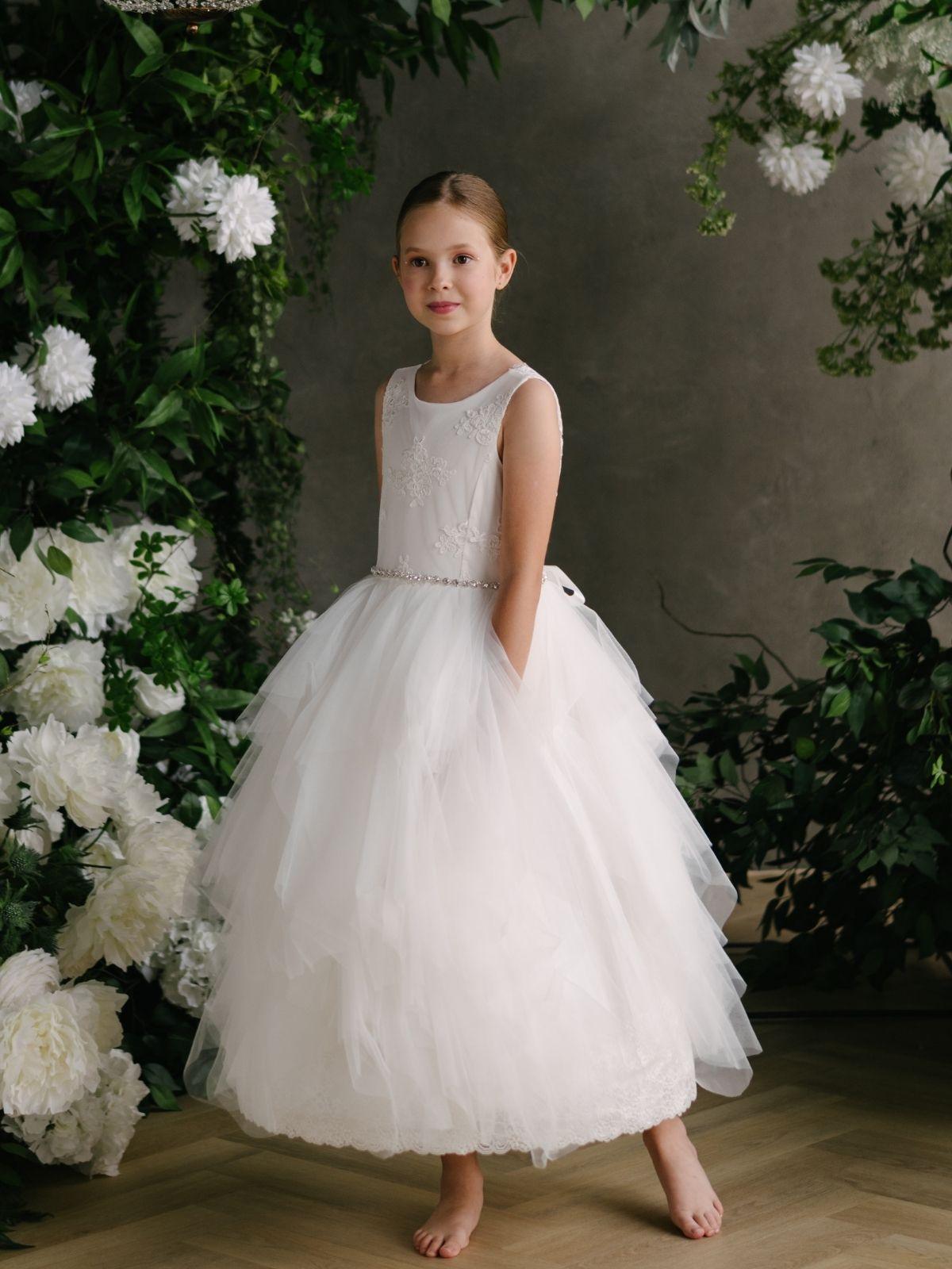First Communion Communion Dresses Flower Girl Wedding White Dress