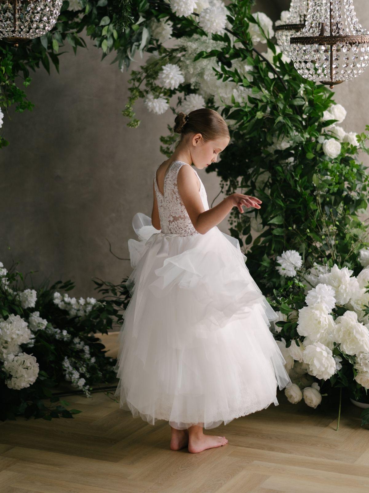 First Communion Communion Dresses Flower Girl Wedding White Dress