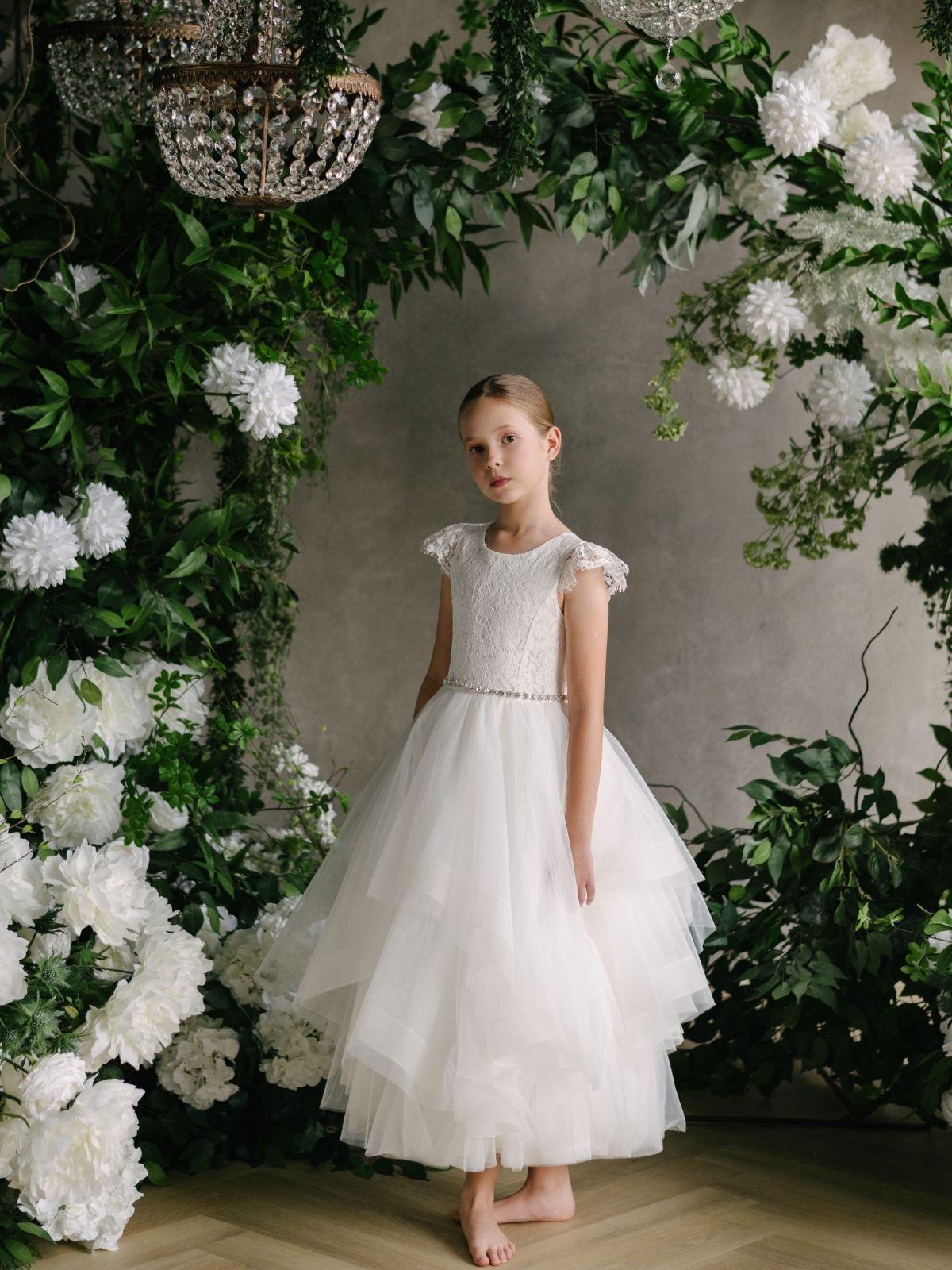 First Communion Communion Dresses Flower Girl Wedding White Dress