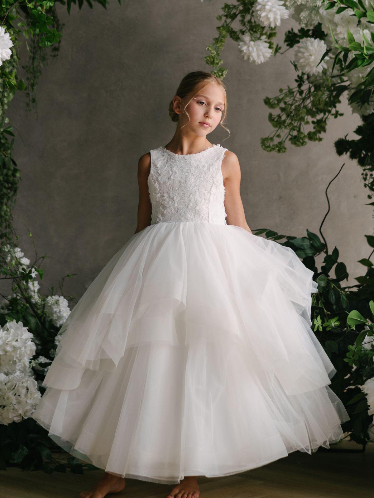 First Communion Communion Dresses Flower Girl Wedding White Dress