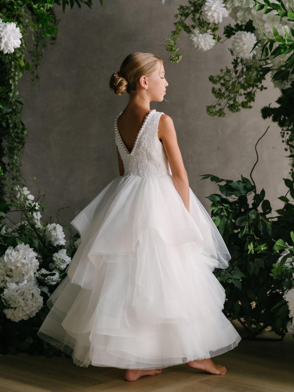 First Communion Communion Dresses Flower Girl Wedding White Dress