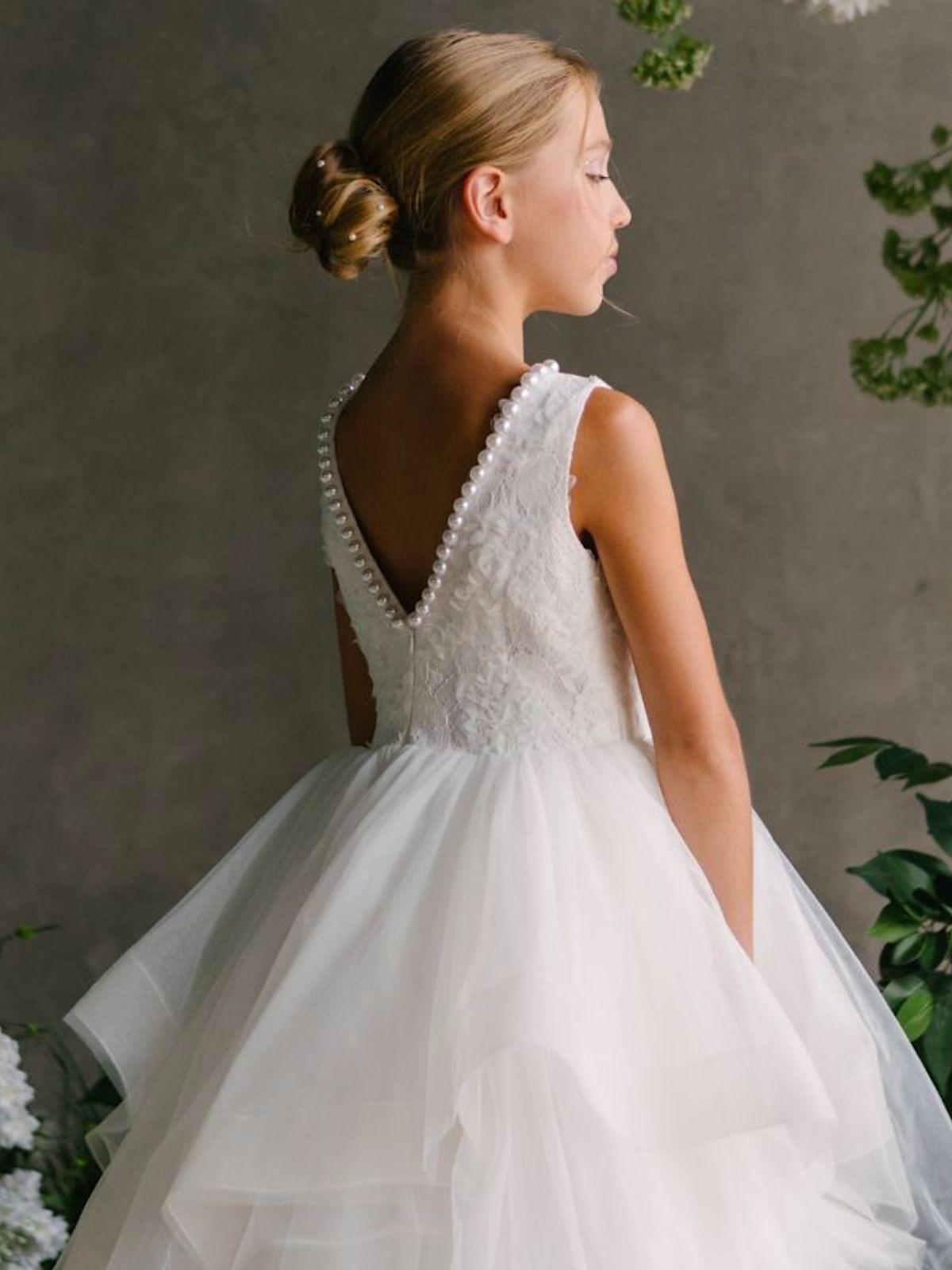 First Communion Communion Dresses Flower Girl Wedding White Dress
