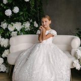 First Communion Flower Girl Wedding White Dress