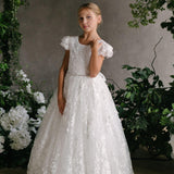 First Communion Flower Girl Wedding White Dress