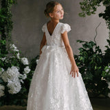 First Communion Flower Girl Wedding White Dress