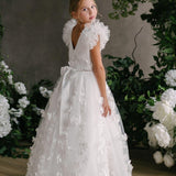 First Communion Flower Girl Wedding White Dress