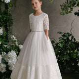First Communion Flower Girl Wedding White Dress