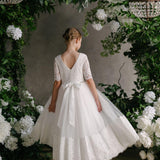 First Communion Flower Girl Wedding White Dress