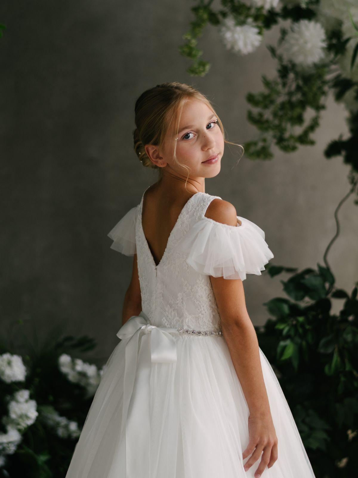 First Communion Communion Dresses Flower Girl Wedding White Dress