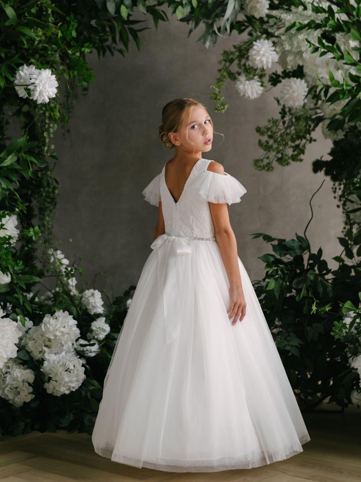 First Communion Communion Dresses Flower Girl Wedding White Dress