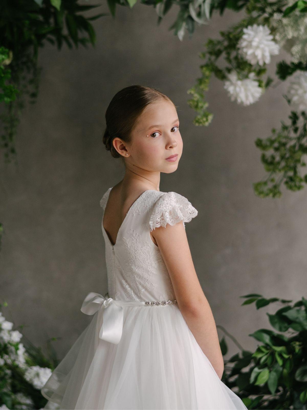 First Communion Flower Girl Wedding White Dress