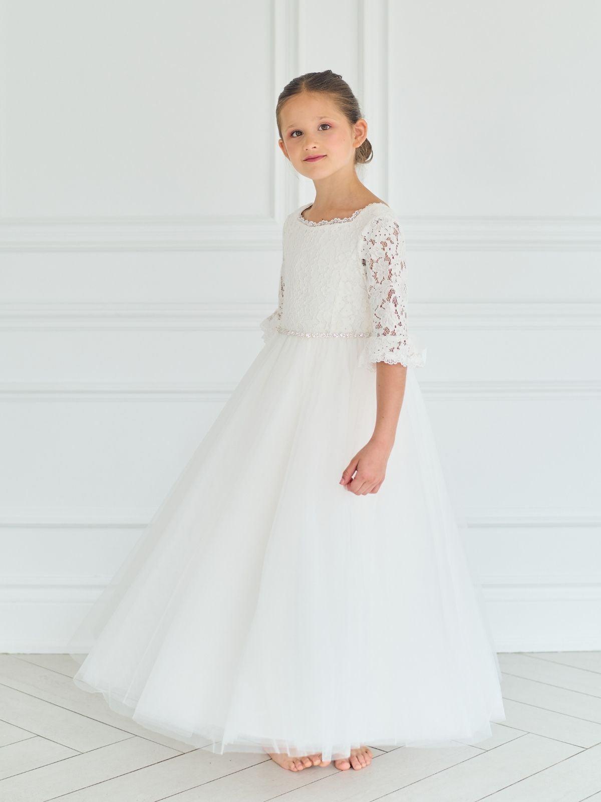 First Communion Communion Dresses Flower Girl Wedding White Dress