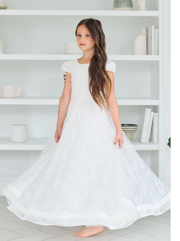 First Communion Flower Girl Wedding White Dress