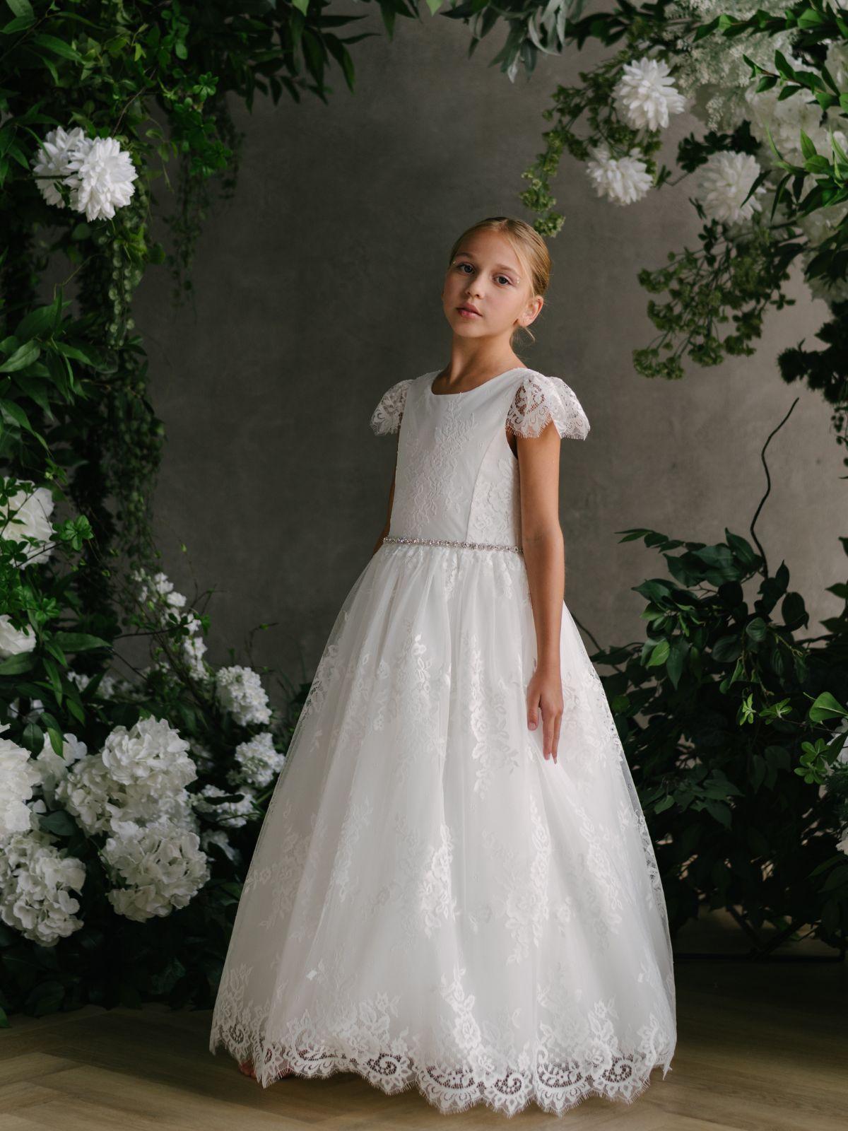 First Communion Flower Girl Wedding White Dress