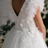 First Communion Flower Girl Wedding White Dress