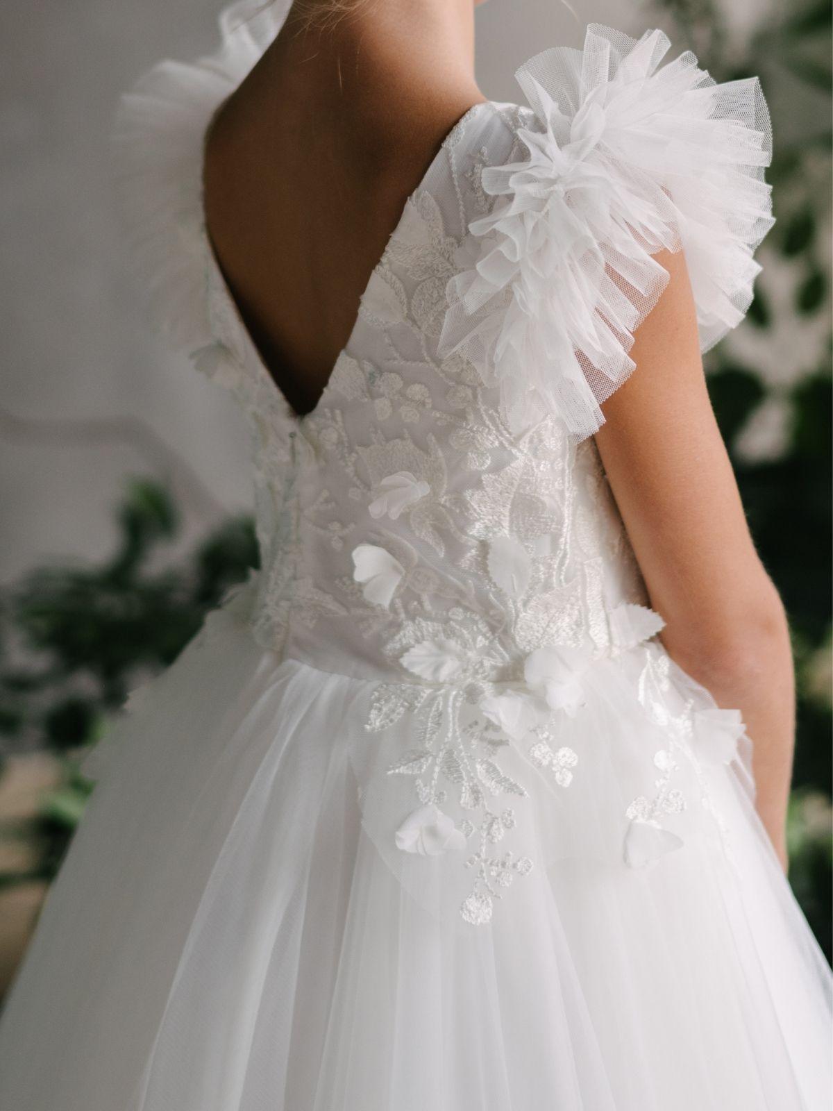First Communion Flower Girl Wedding White Dress