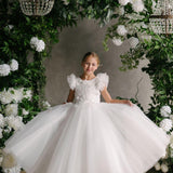 First Communion Flower Girl Wedding White Dress
