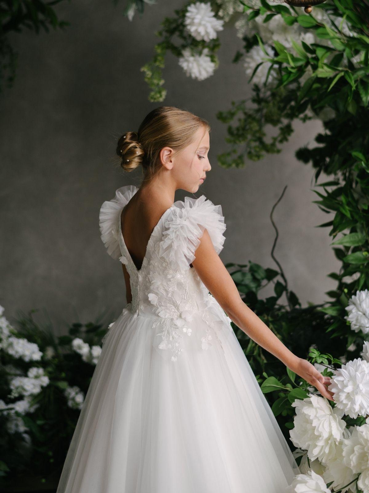 First Communion Communion Dresses Flower Girl Wedding White Dress