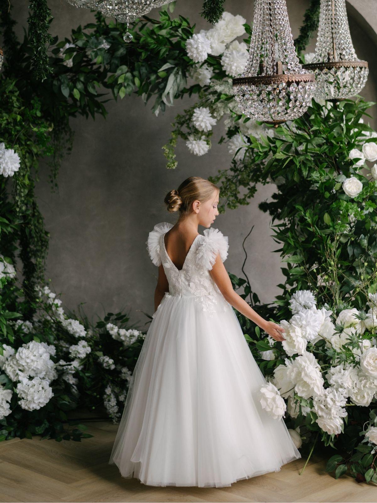 First Communion Communion Dresses Flower Girl Wedding White Dress