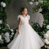 First Communion Communion Dresses Flower Girl Wedding White Dress