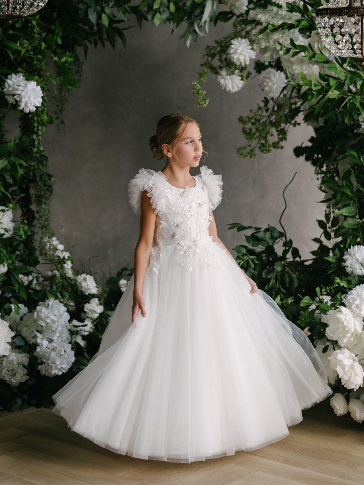 First Communion Communion Dresses Flower Girl Wedding White Dress