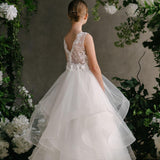 First Communion Flower Girl Wedding White Dress