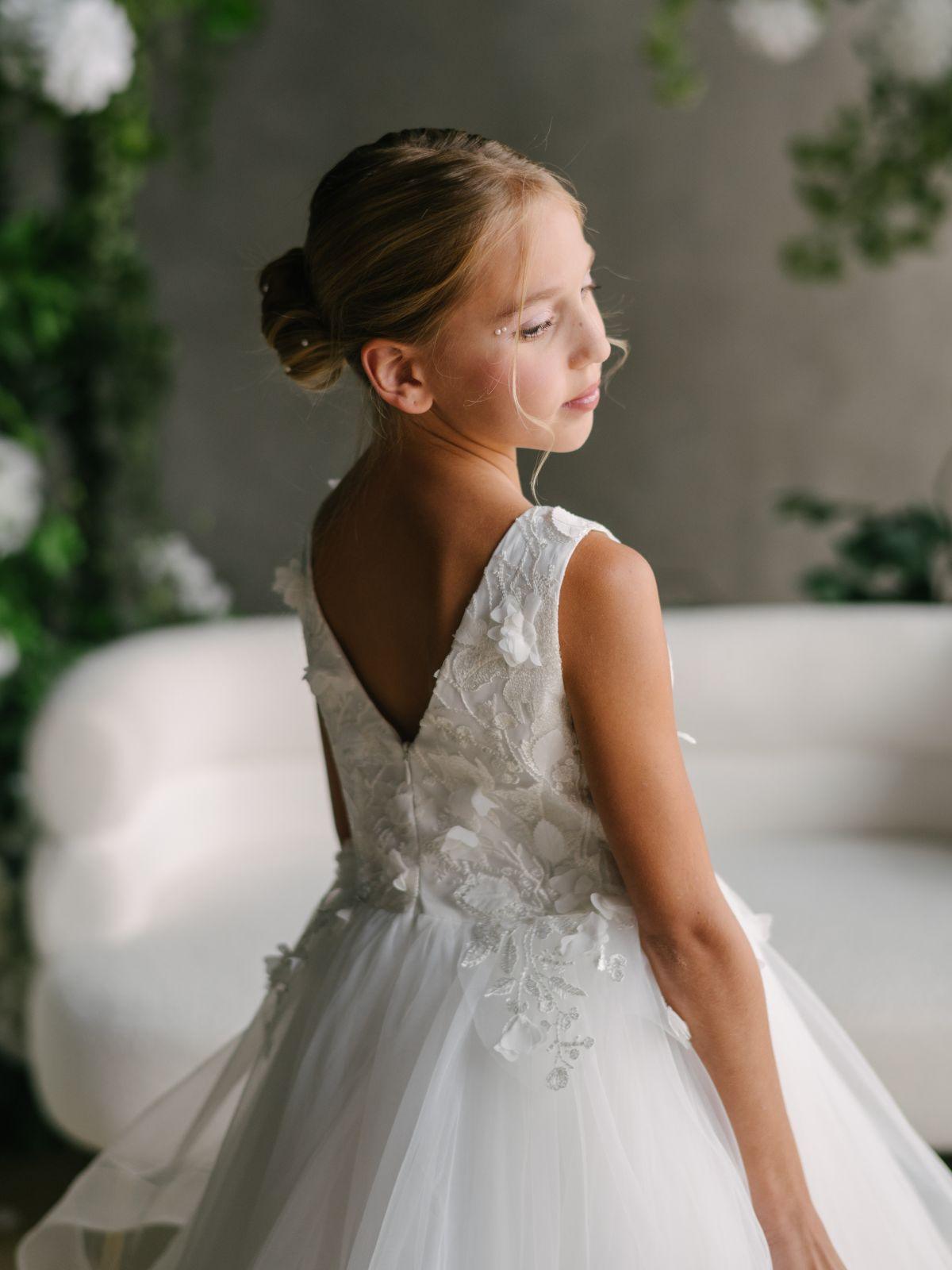 First Communion Flower Girl Wedding White Dress