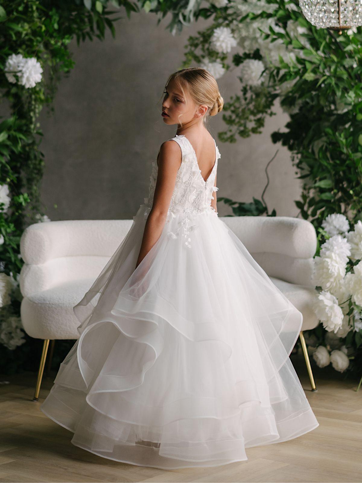 First Communion Communion Dresses Flower Girl Wedding White Dress