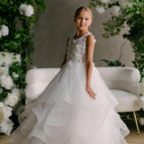 First Communion Flower Girl Wedding White Dress