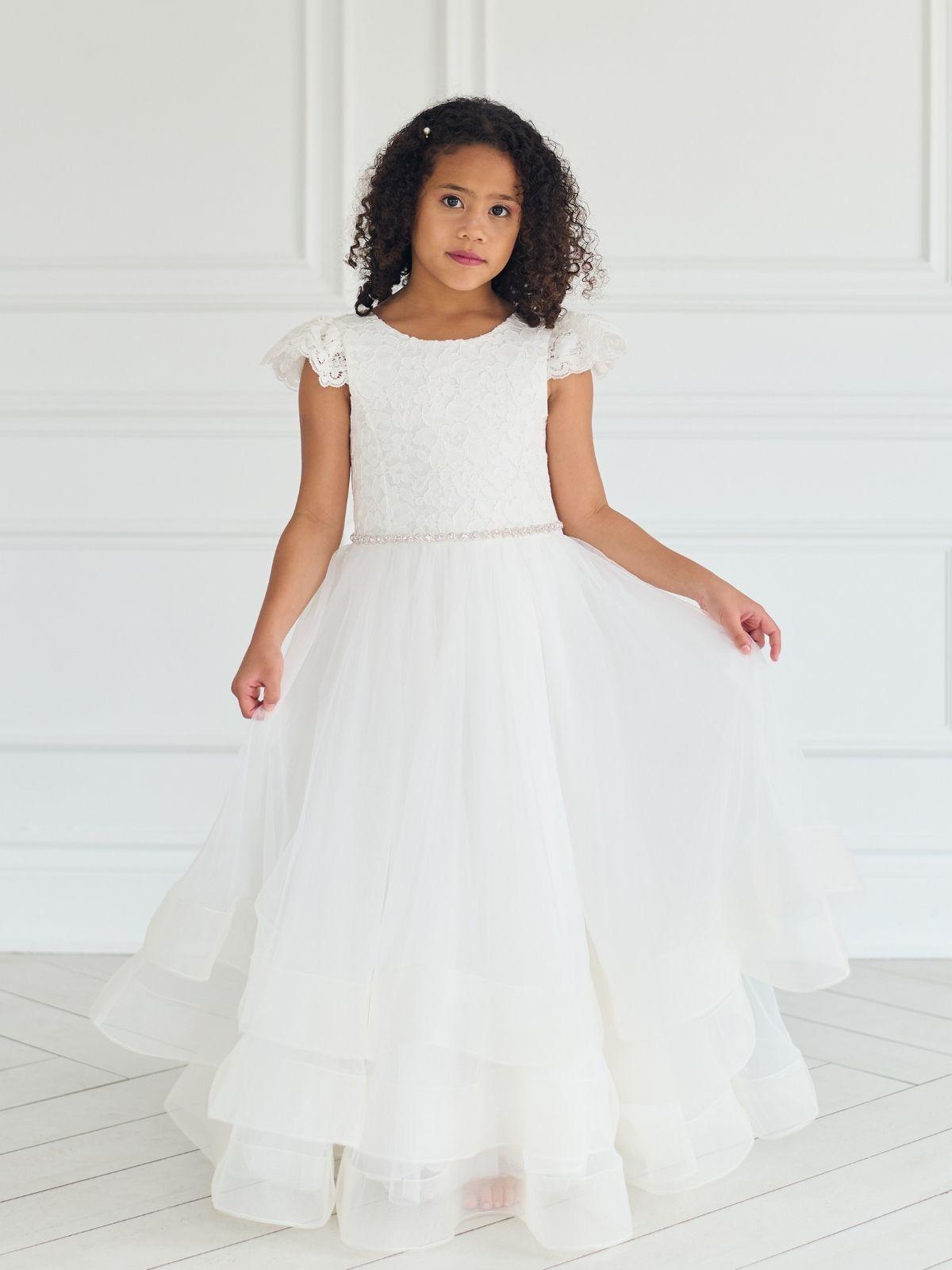 First Communion Communion Dresses Flower Girl Wedding White Dress