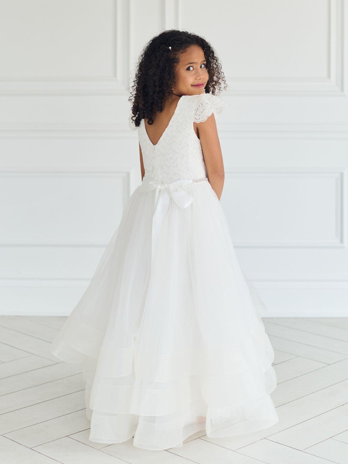 First Communion Flower Girl Wedding White Dress