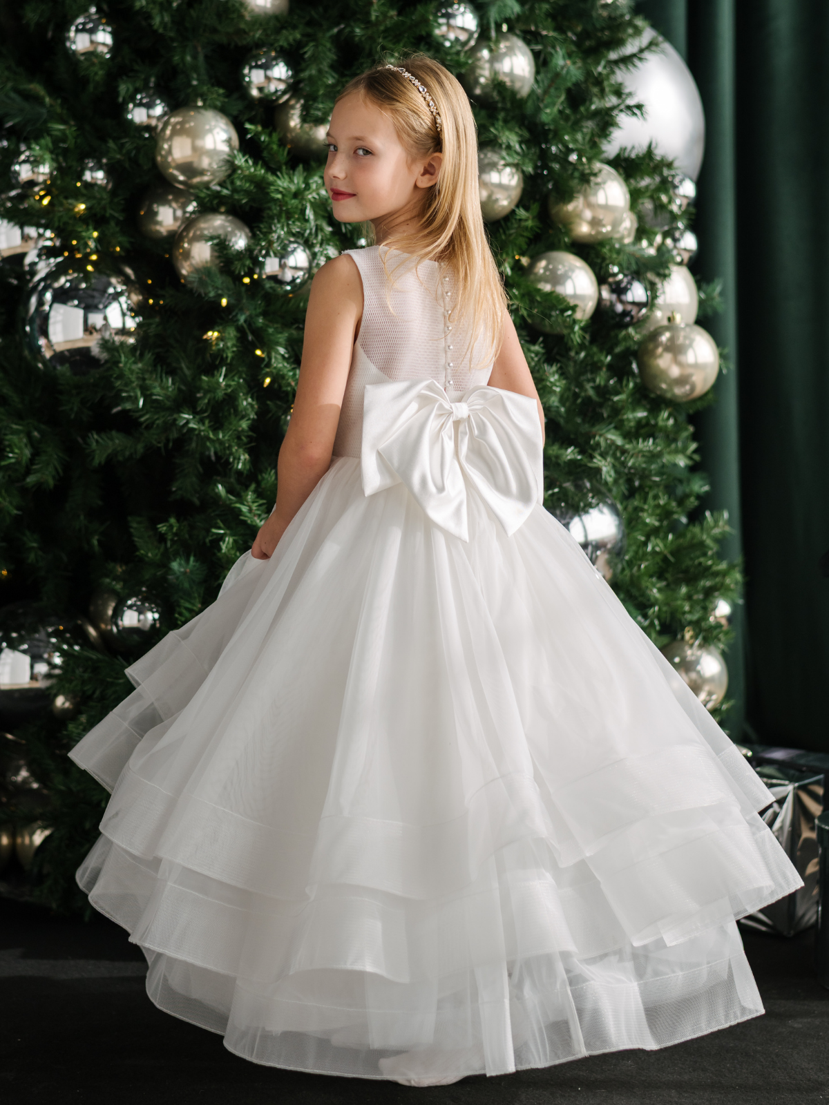 Girls Off-White Communion Dress | Billie JK03  Teter Warm