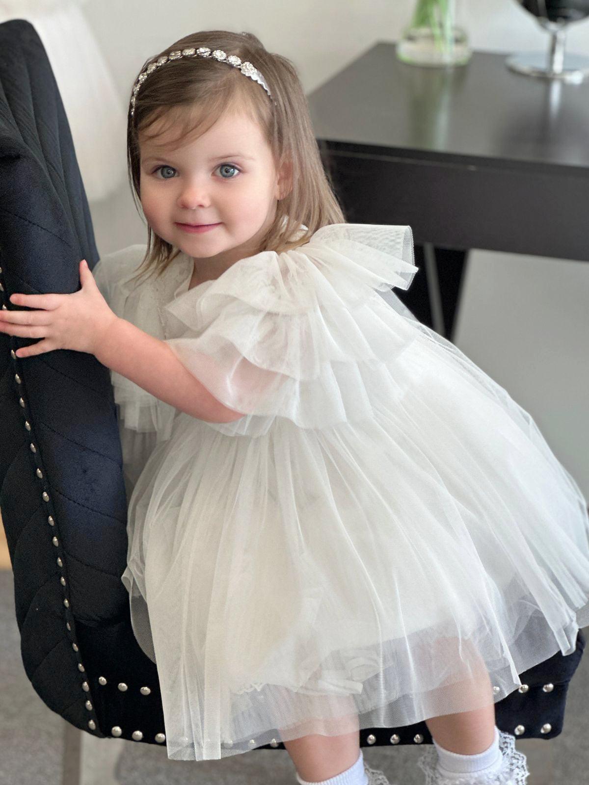 Baby Baptism Dresses Flower Girl Wedding White Dress