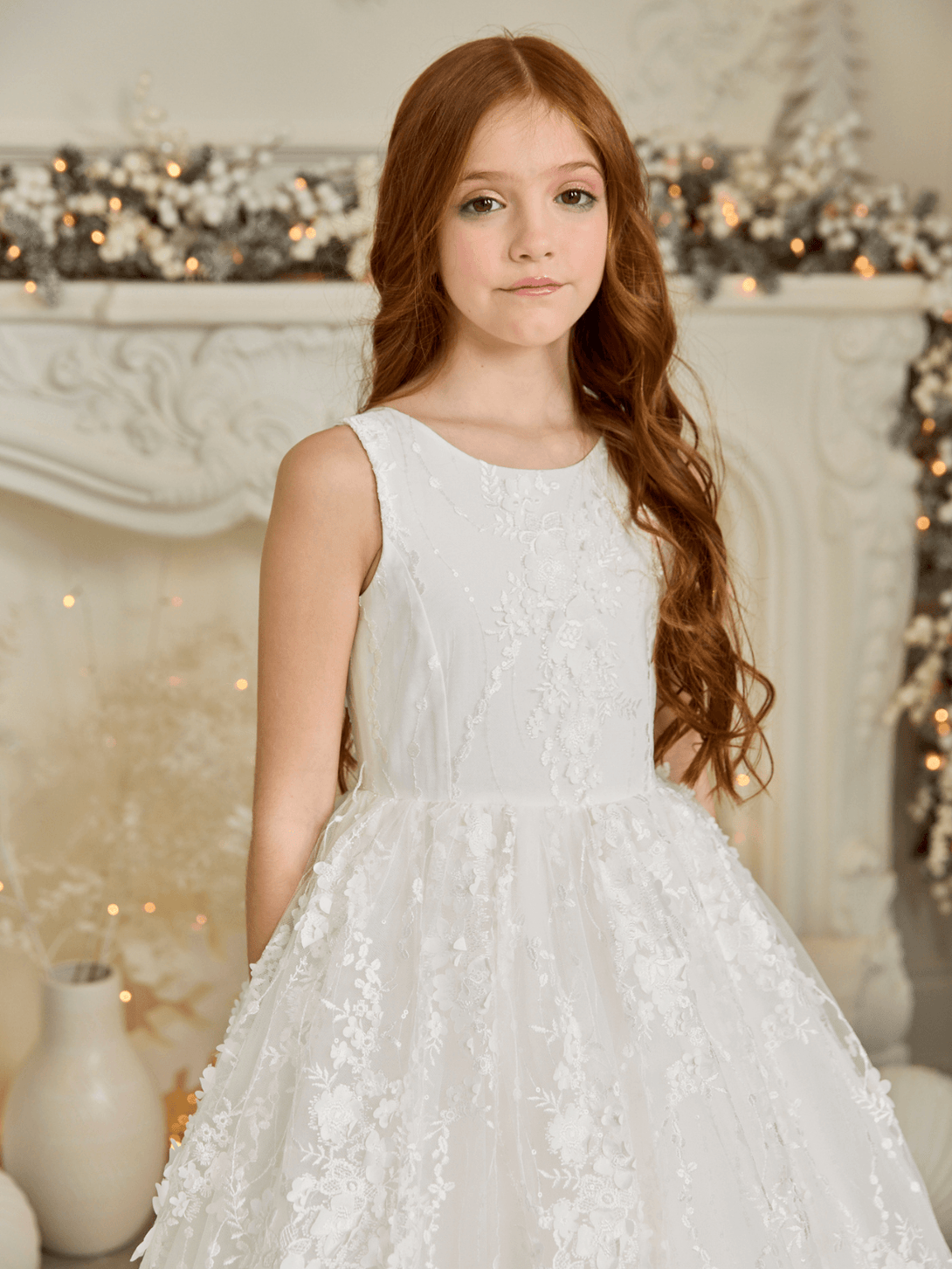 First Communion Flower Girl Wedding White Dress