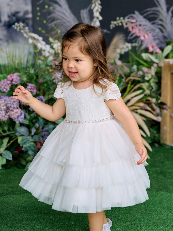 Baby Baptism Dresses Flower Girl Wedding White Dress