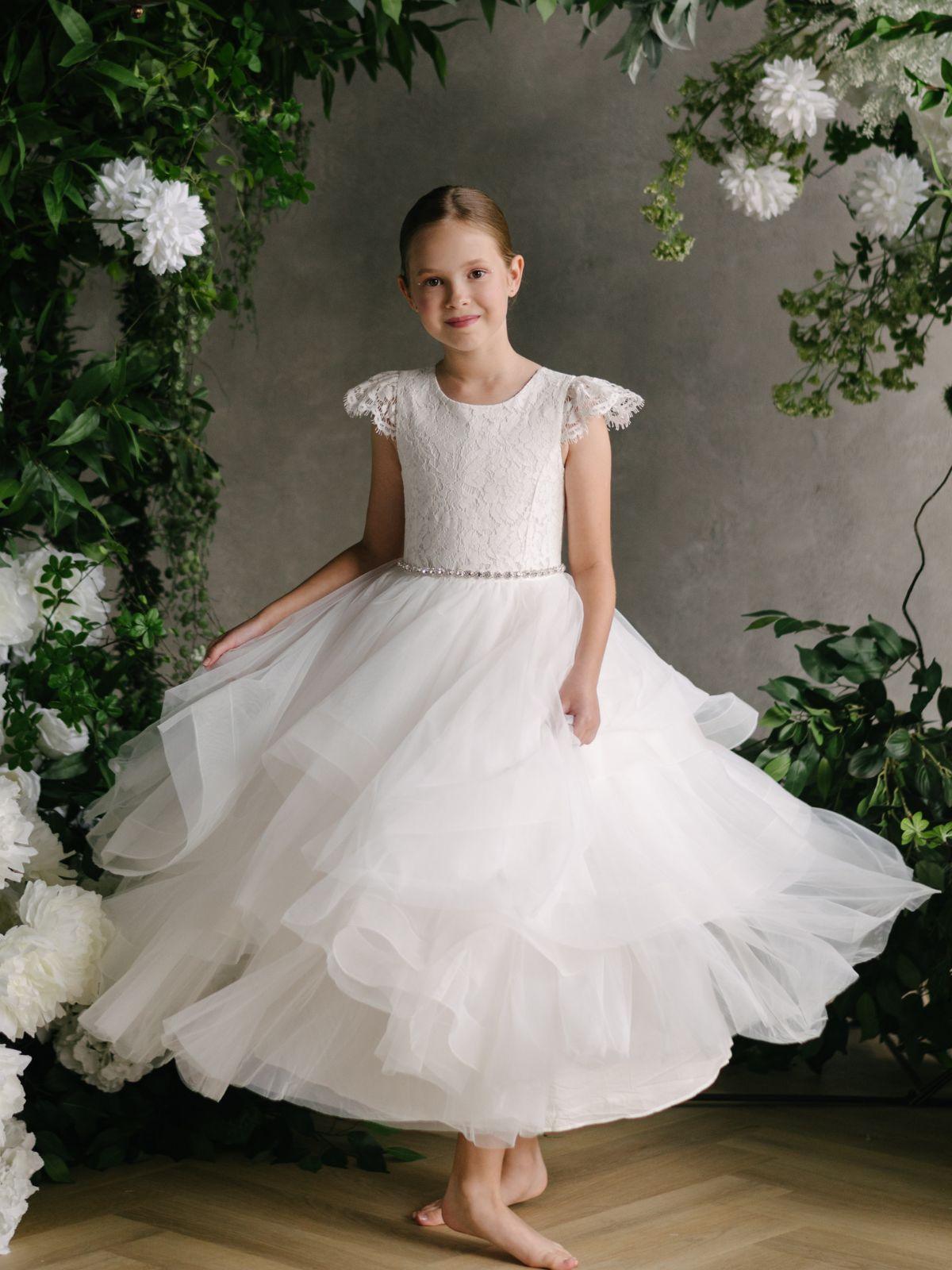 First Communion Communion Dresses Flower Girl Wedding White Dress