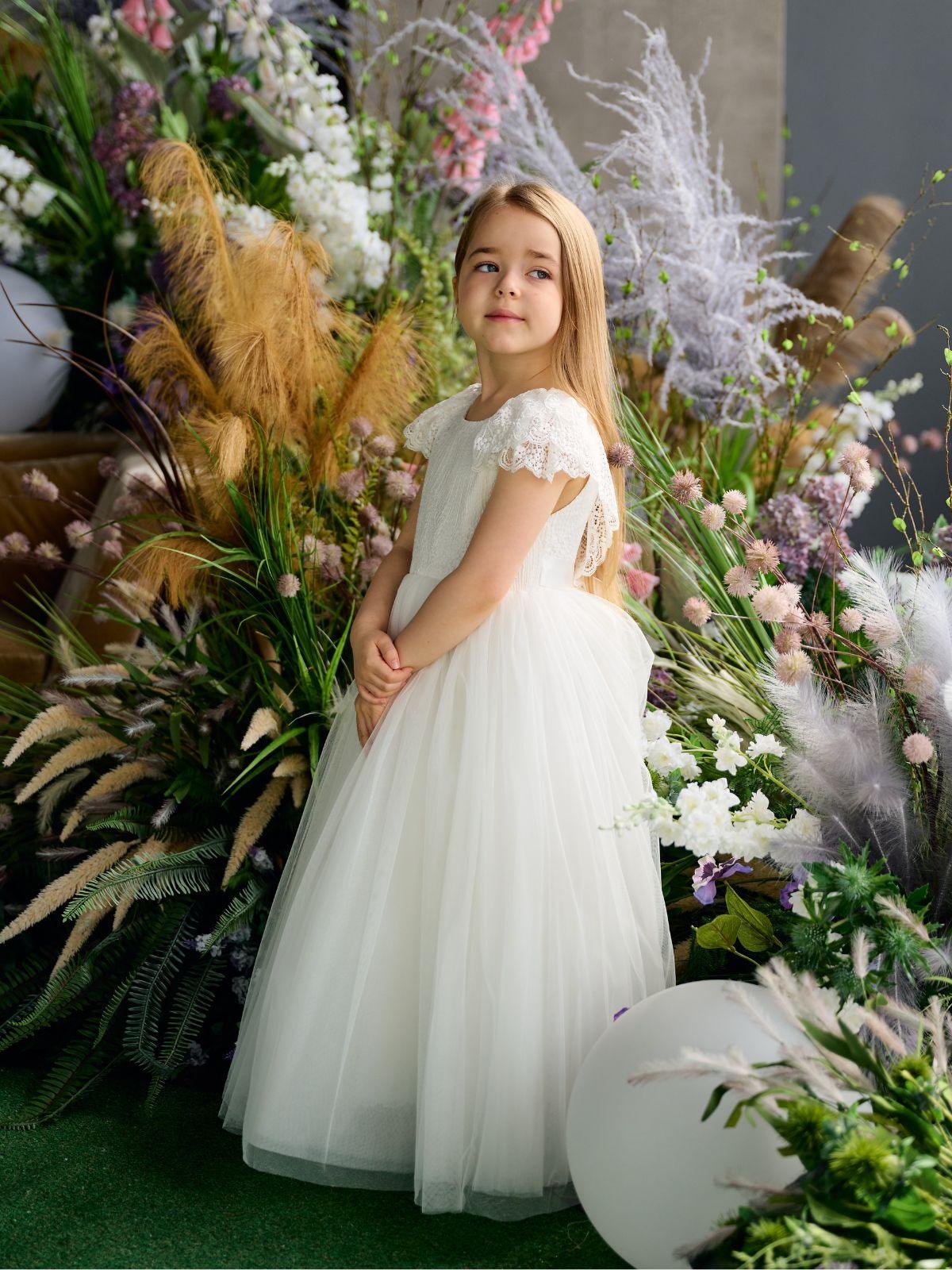 First Communion Communion Dresses Flower Girl Wedding White Dress