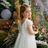 First Communion Flower Girl Wedding White Dress