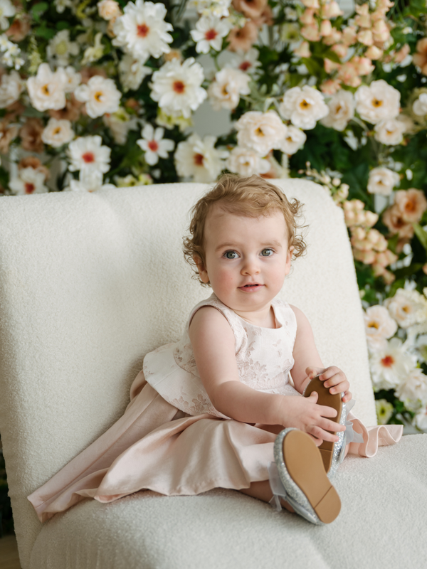 cheap infant party dresses First birthday dress Baby girl toddler fancy dress special occasion Puffy purple sparkle birthday party dress with puff sleeve One year gown