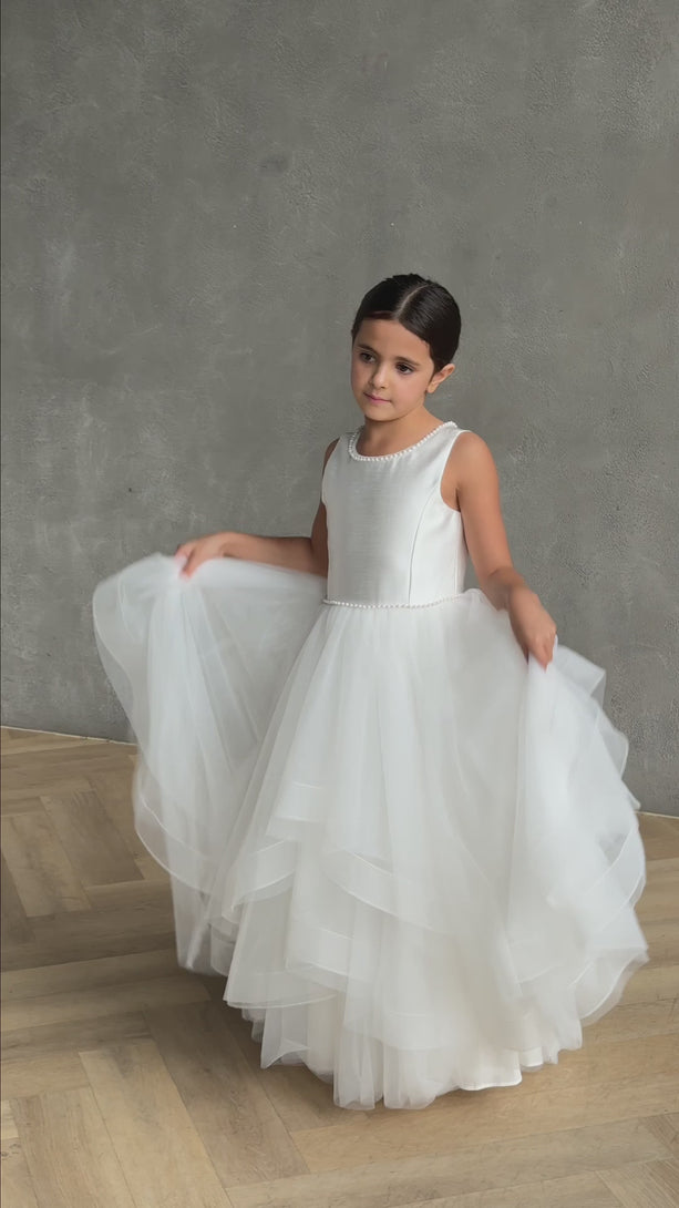 teter warm communion flower girl white dresses