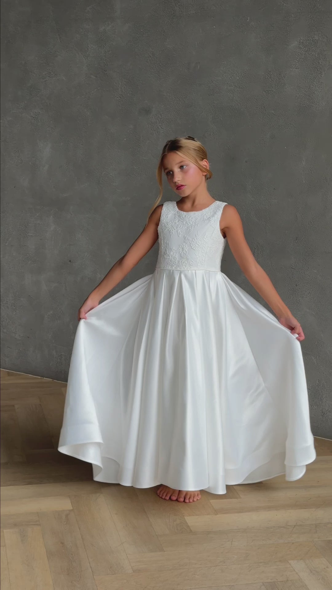 teter warm communion flower girl white dresses