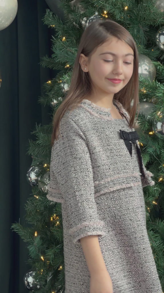 Rosabel Girls' Pink Tweed Jacket teter warm 