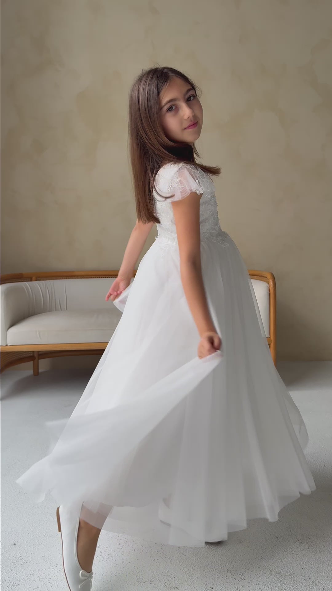 teter warm communion flower girl white dresses