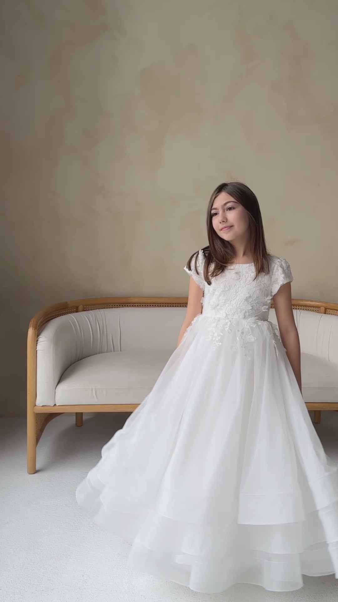 teter warm communion flower girl white dresses