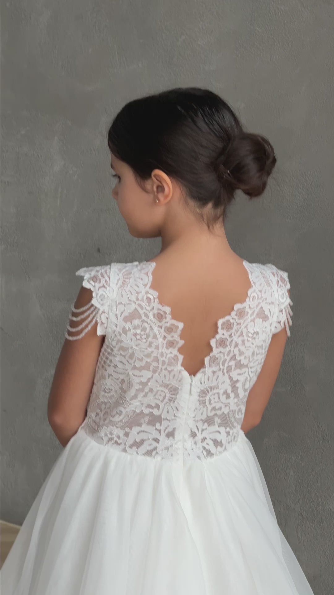 teter warm communion flower girl white dresses