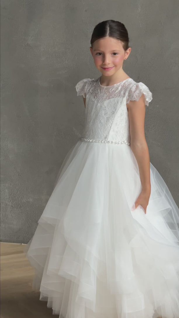 teter warm communion flower girl white dresses